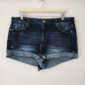 KanCan Estilo jean‎ shorts cuffed womens size 2XL